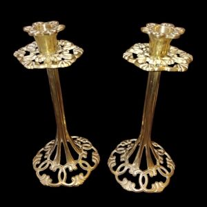 Elegant Brass Candle Holders Set Of 2